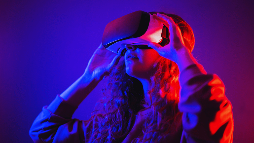 Women using Virtual Reality Glasses